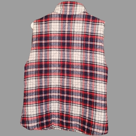 Staccato Plaid Quilted Vest L - Picture 2 of 5